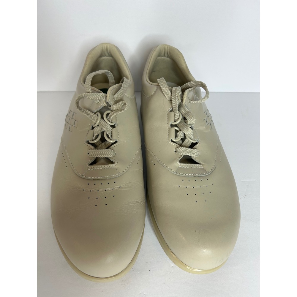 SAS FreeTime Bone Beige Leather Walking comfort sneakers Shoes Womens 12 W Used